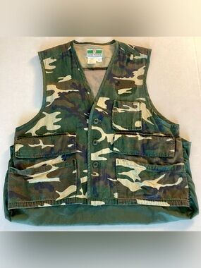 Vintage Game Winner Sportswear Camo Hunting Vest Medium (38/40) Duck Hunting